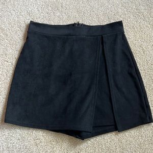 Black Suede Skort